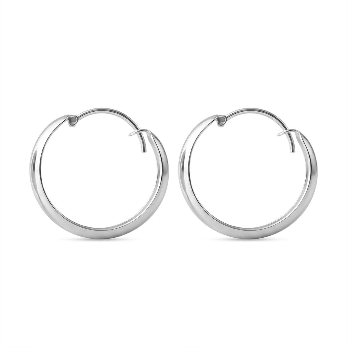 Sterling Silver Hoop Earring with Clasp 8620422 4