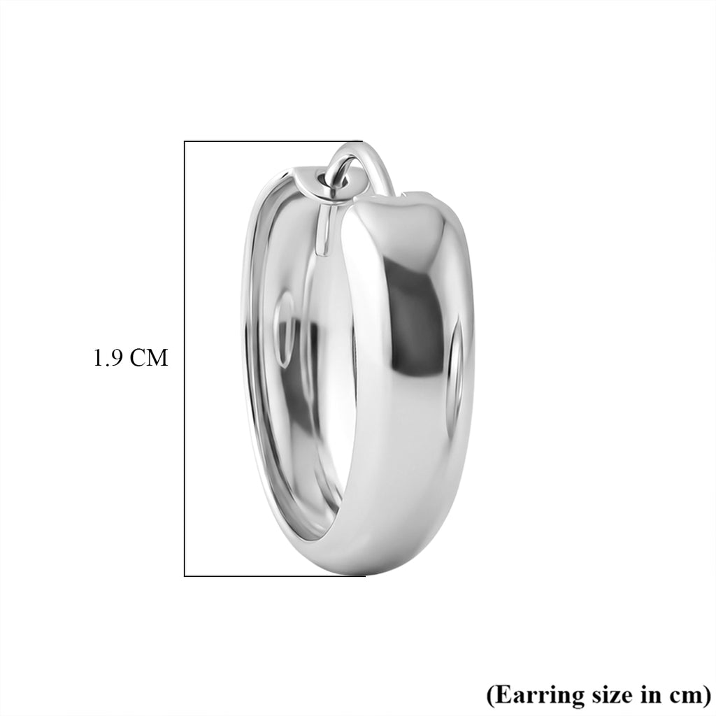 Sterling Silver Hoop Earring with Clasp_8620422_4
