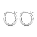 Sterling Silver Hoop Earring with Clasp_8620423_3