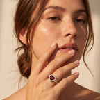 Luxuriant 10K Yellow Gold AAA Colour Change Garnet, Lab Grown Diamond GH, SI Main Stone With Surrounding Stone Ring, Gold Wt.3.25 Gms  3.040  Ct._8620440_1