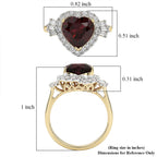 Luxuriant 10K Yellow Gold AAA Colour Change Garnet, Lab Grown Diamond GH, SI Main Stone With Surrounding Stone Ring, Gold Wt.3.25 Gms  3.040  Ct._8620440_6