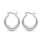 Sterling Silver Hoop Earring with Clasp_8620469_3
