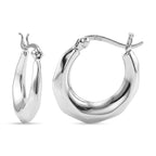 Sterling Silver Hoop Earring with Clasp_8620470
