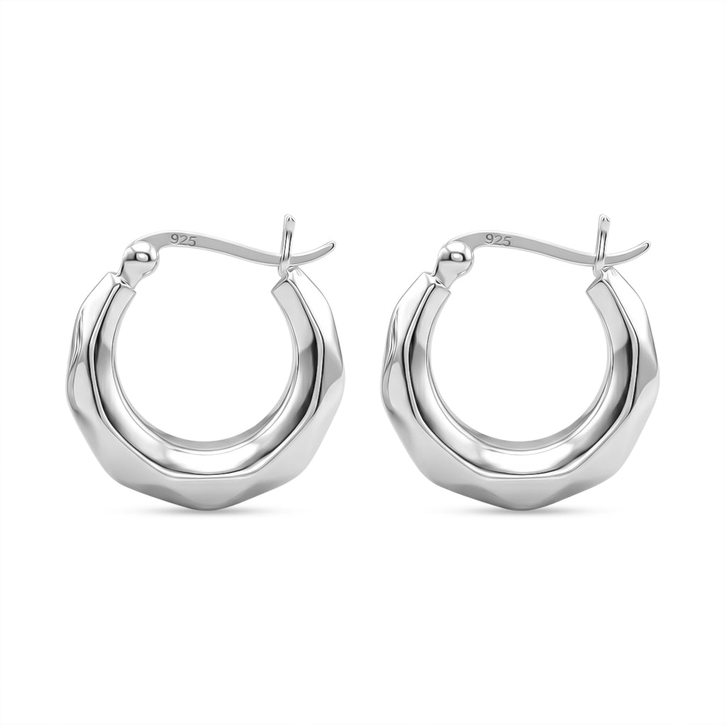 Sterling Silver Hoop Earring with Clasp_8620470_3