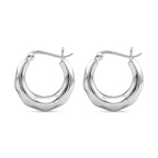 Sterling Silver Hoop Earring with Clasp_8620470_3