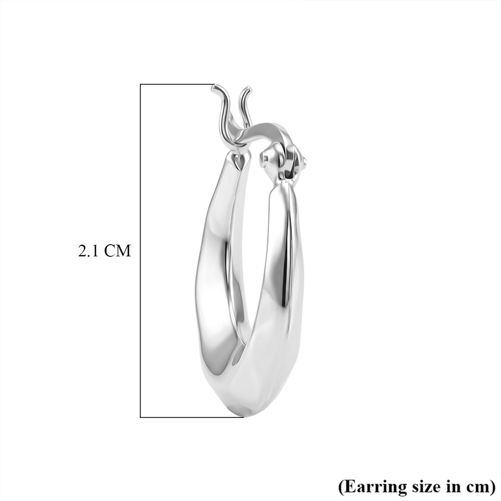 Sterling Silver Hoop Earring with Clasp_8620470_4