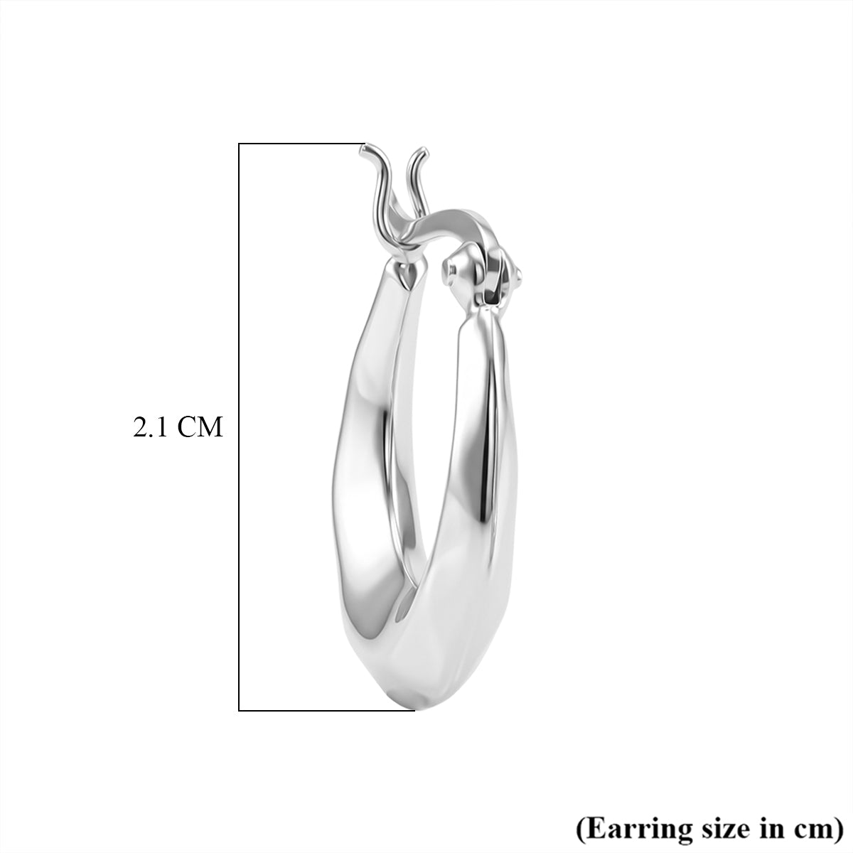 Irregular Hoop Earrings in Sterling Silver V32515605 5