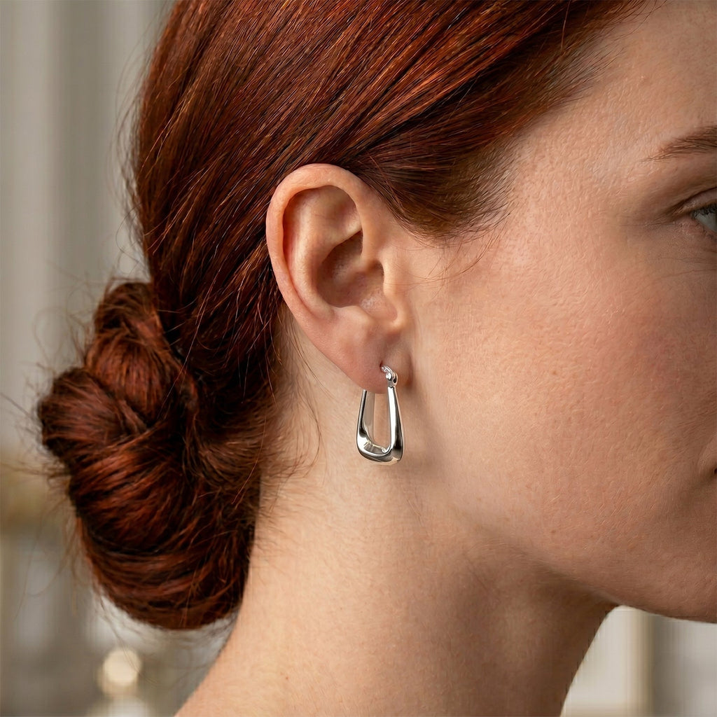 Sterling Silver Hoop Earring with Clasp