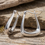 Sterling Silver Hoop Earring with Clasp_8620471_2