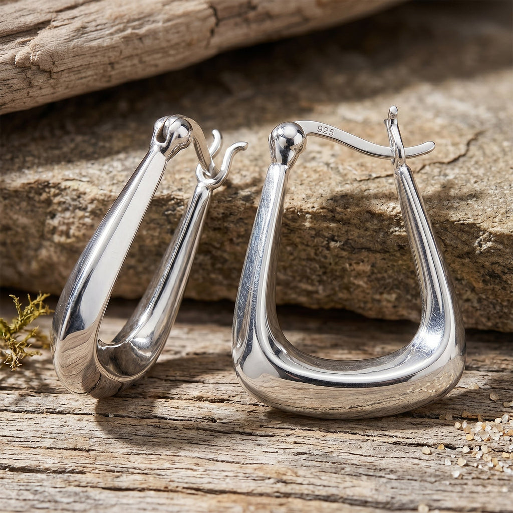 Sterling Silver Hoop Earring with Clasp