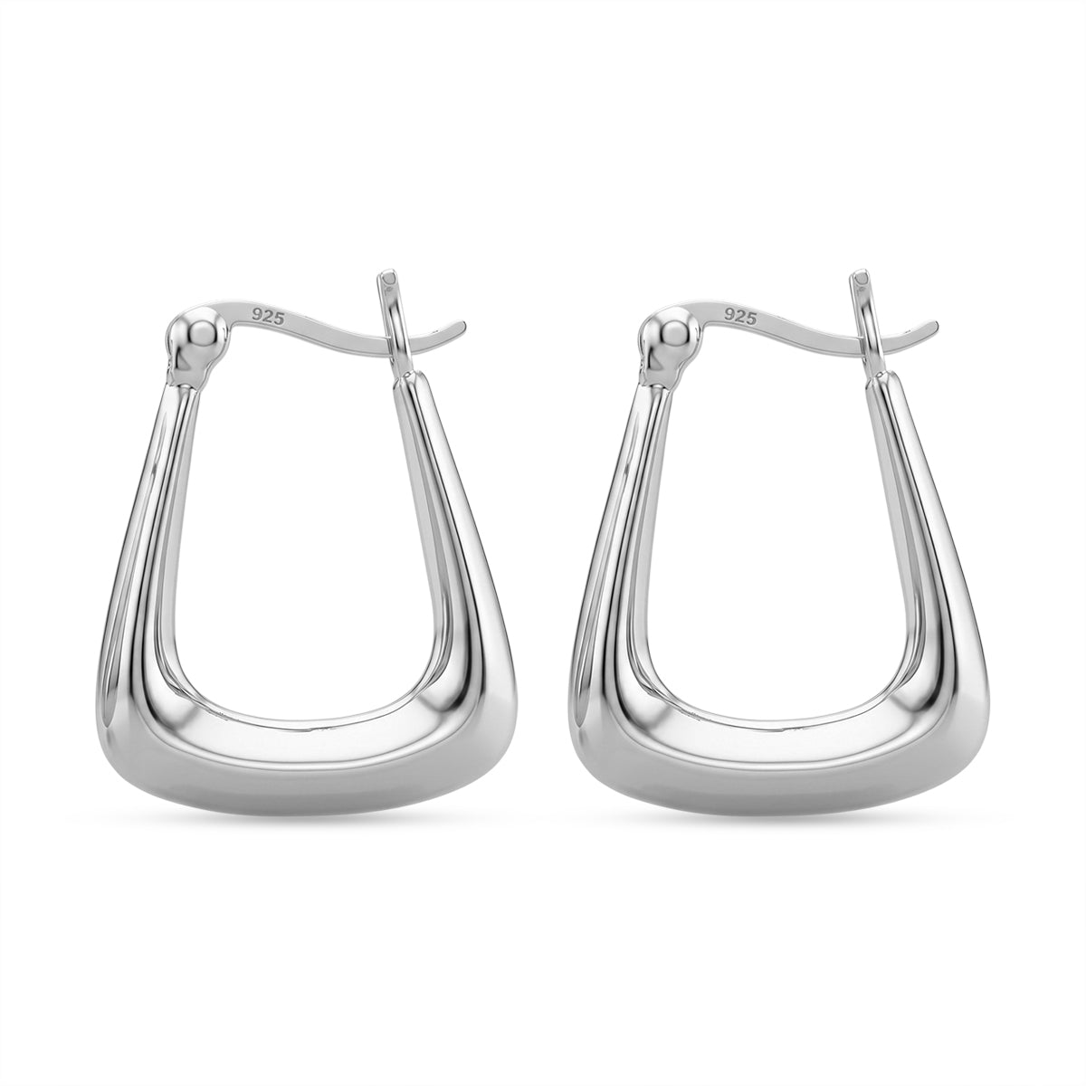 Sterling Silver Hoop Earring with Clasp V32337642 3