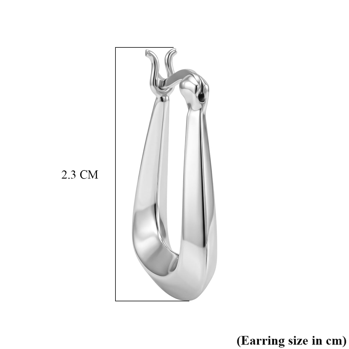 Tapered Triangular Hoop Earrings in Sterling Silver V32367302 5