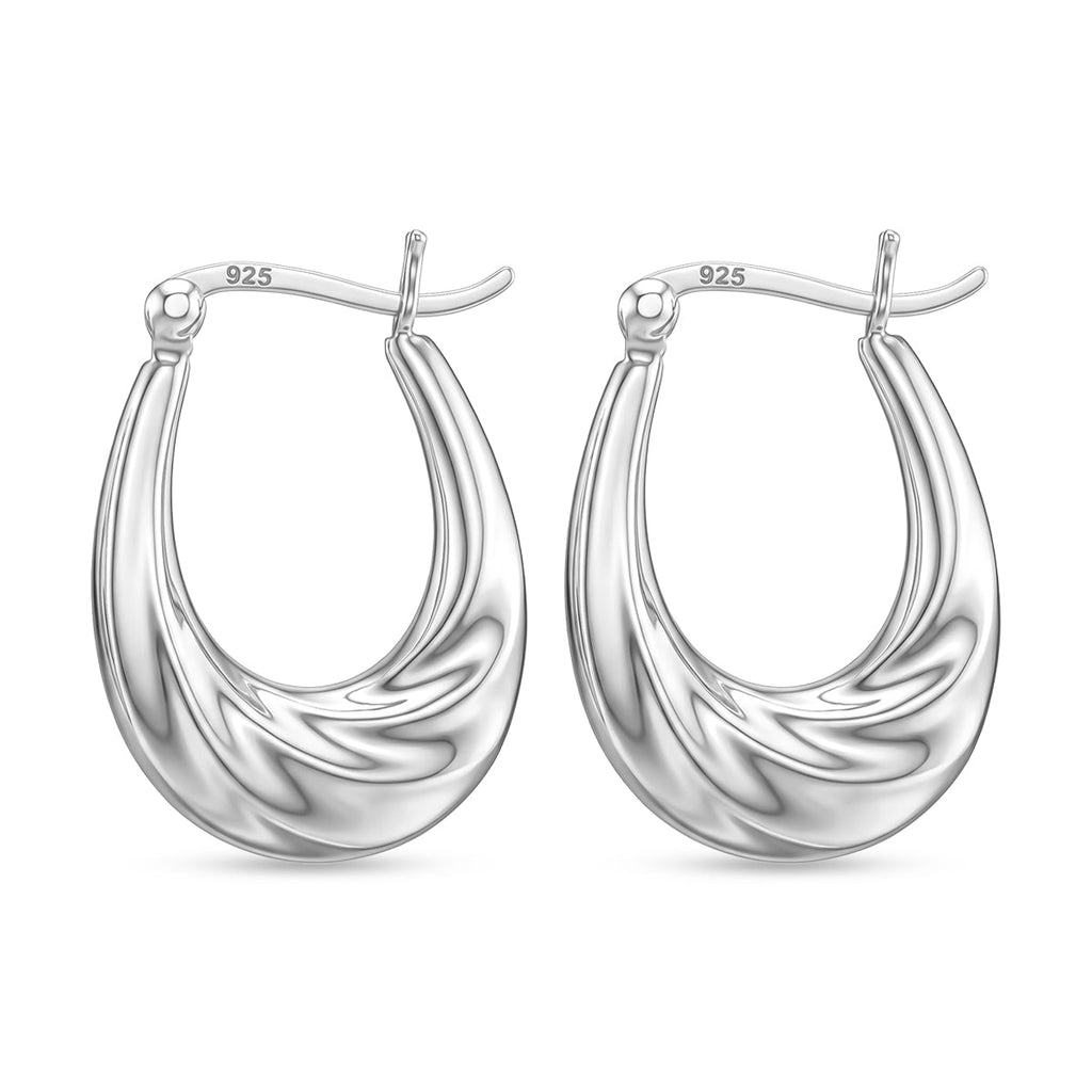 Sterling Silver Hoop Earring with Clasp