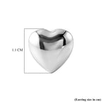 Sterling Silver Heart Earring with Push Back