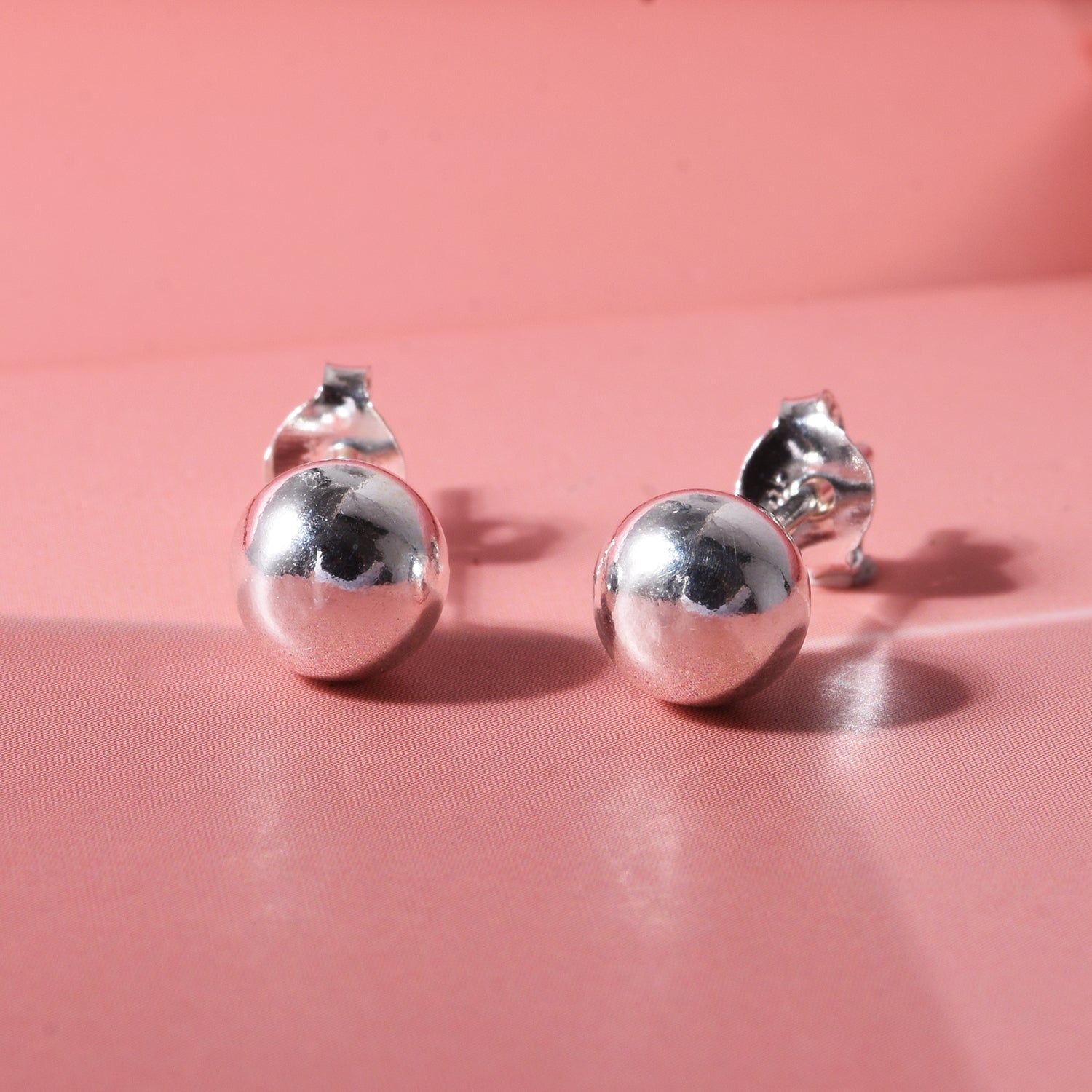 Ball Stud Earrings in Sterling Silver V32350452 3