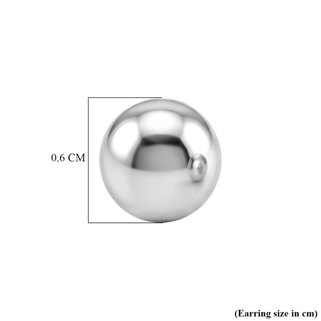Sterling Silver Ball Earring with Push Back_8620474_4