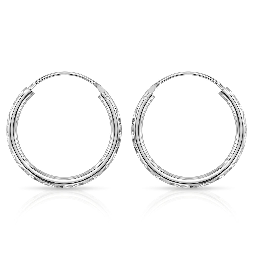 Sterling Silver Hoop Earring with Clasp_8620478_3