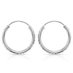 Sterling Silver Hoop Earring with Clasp_8620478_3