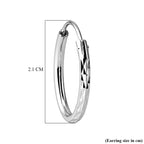 Sterling Silver Hoop Earring with Clasp_8620478_4