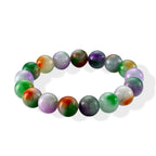 Multi Colour Jade Stretchable Beads Bracelet (Size - 7.5) 280.00 Ct._8620501