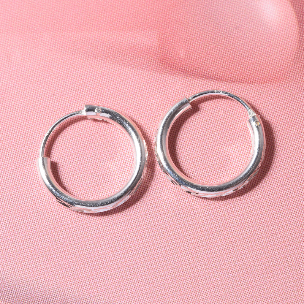 Sterling Silver Hoop Earring with Clasp_8620504_2