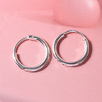 Sterling Silver Hoop Earring with Clasp_8620504_2