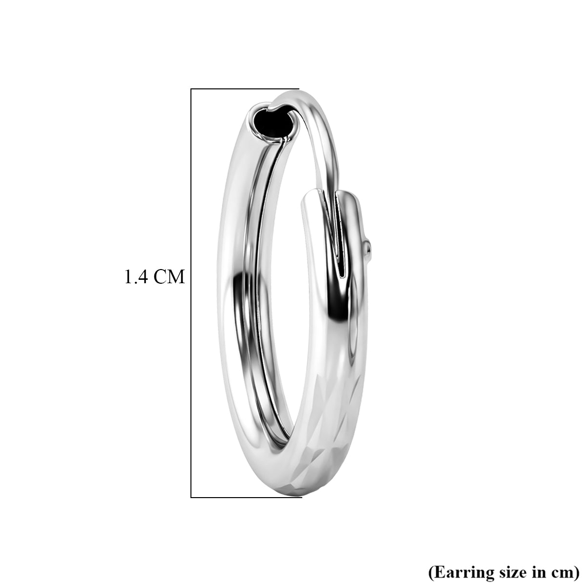 Dimaond Cut Small Hoop Earrings in Sterling Silver 8620504 5