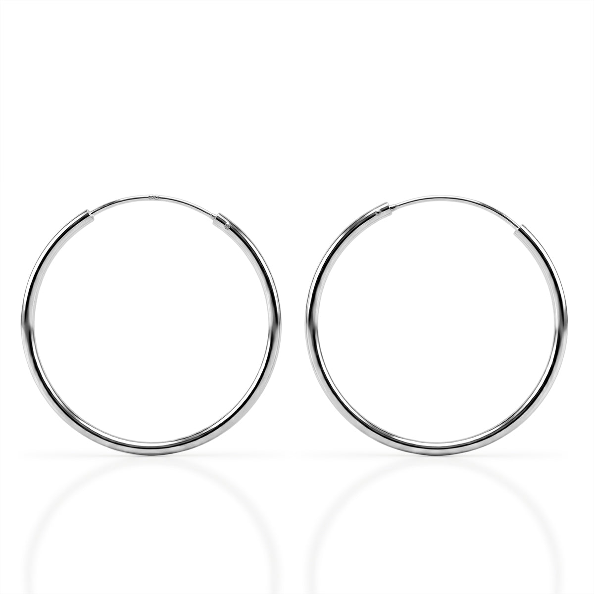 Diamond Cut Hoop Earrings in Sterling Silver V32362915 4