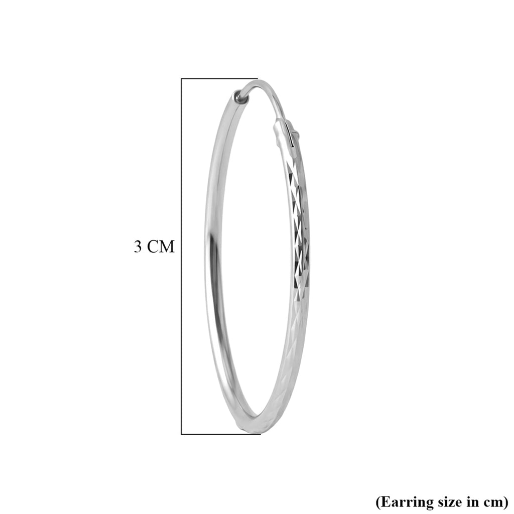 Sterling Silver Hoop Earring with Clasp