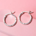 Sterling Silver Hoop Earring with Clasp_8620508_2