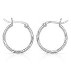 Sterling Silver Hoop Earring with Clasp_8620508_3
