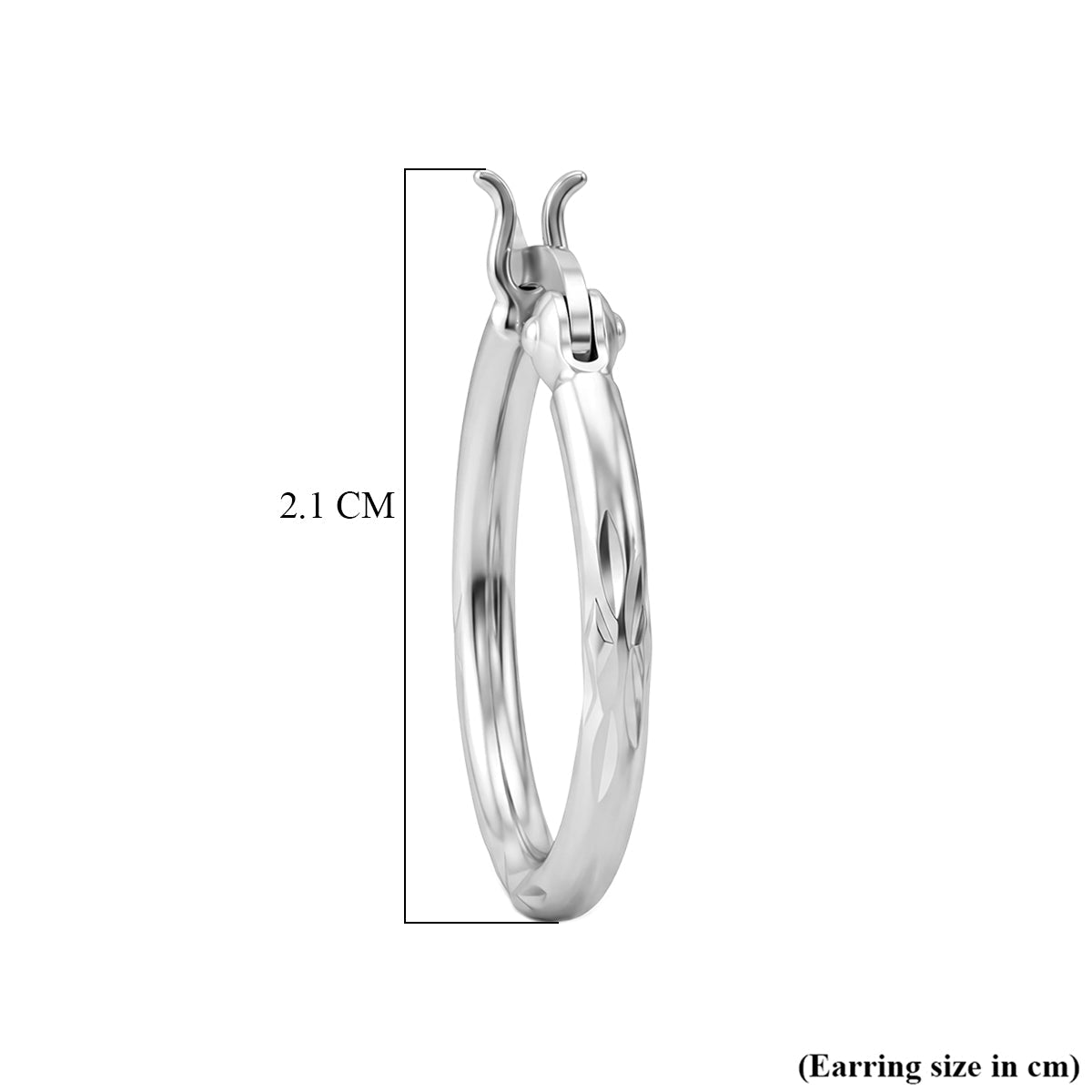 Textured Hoop Earrings in Sterling Silver V32345793 5