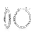 Closeout Deal - Sterling Silver Hoop Earring with Clasp