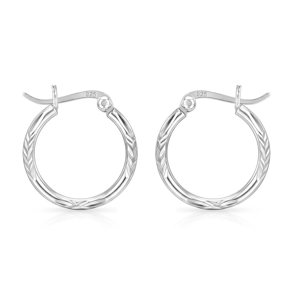 Closeout Deal - Sterling Silver Hoop Earring with Clasp