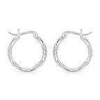Closeout Deal - Sterling Silver Hoop Earring with Clasp