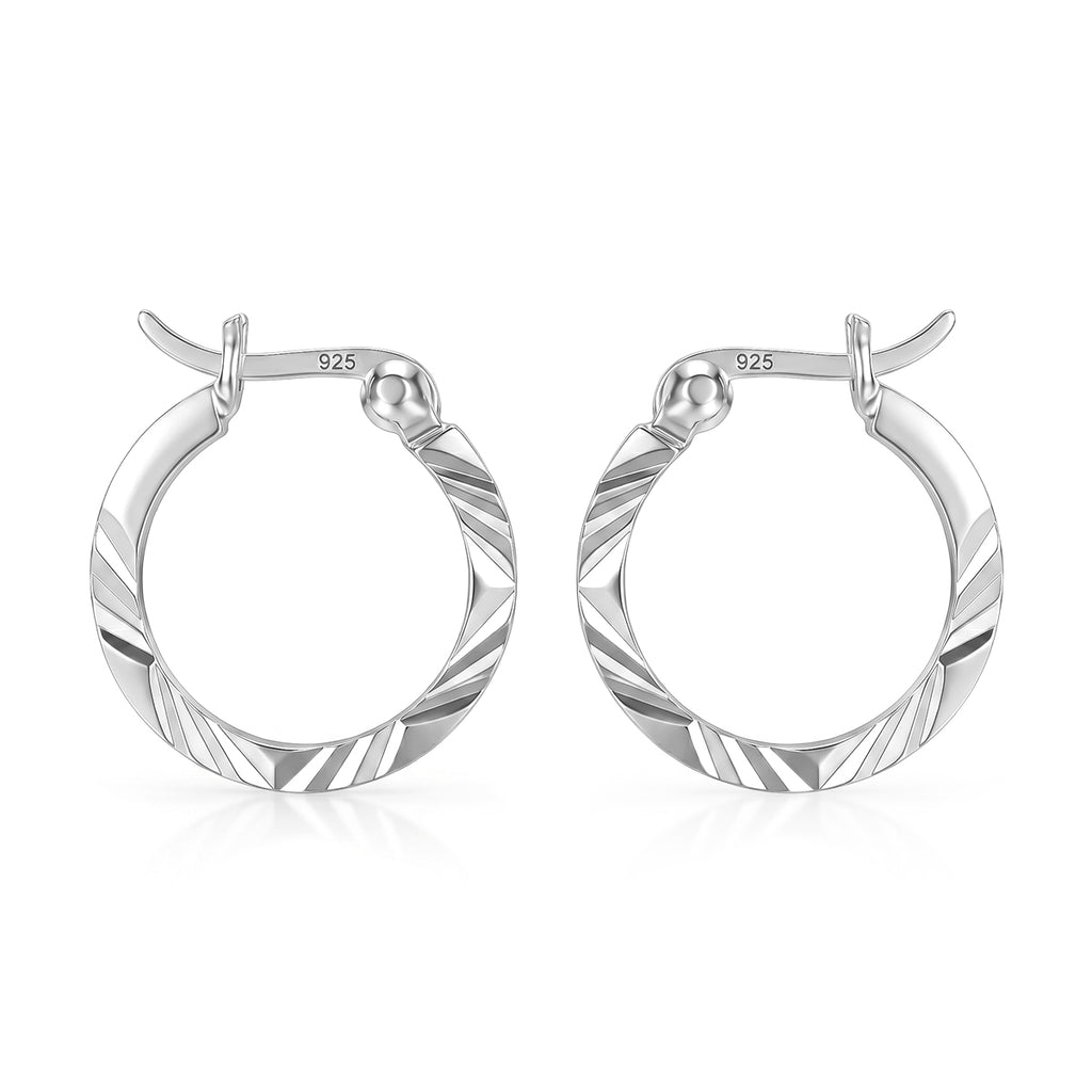 Sterling Silver Hoop Earring with Clasp_8620510_3