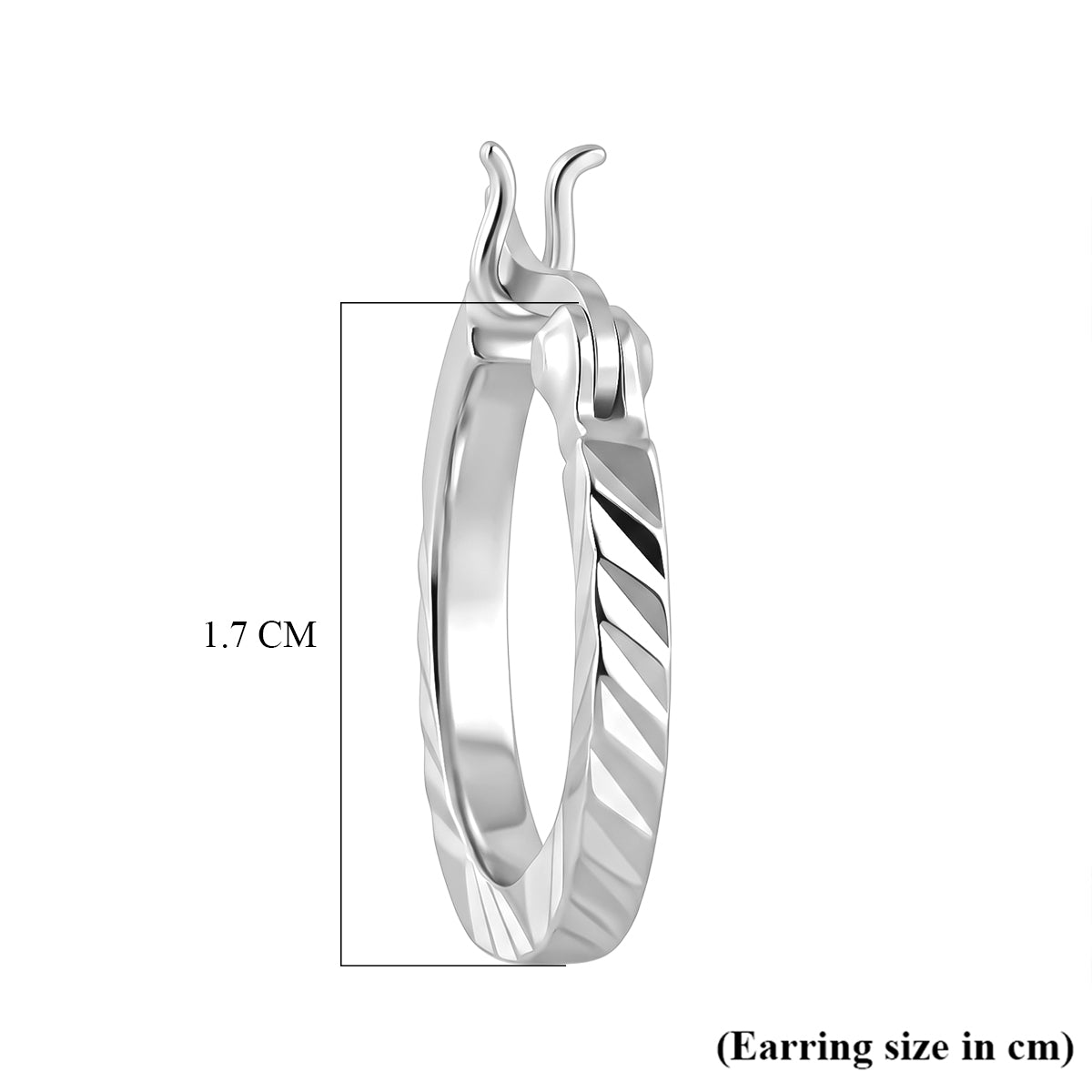 Diamond Cut Hoop Earrings in Sterling Silver V32366742 5