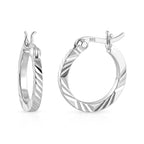 Sterling Silver Hoop Earring with Clasp