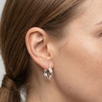 Sterling Silver Hoop Earring with Clasp_8620511_1