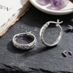 Sterling Silver Hoop Earring with Clasp_8620511_2