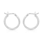 Sterling Silver Hoop Earring with Clasp_8620511_3