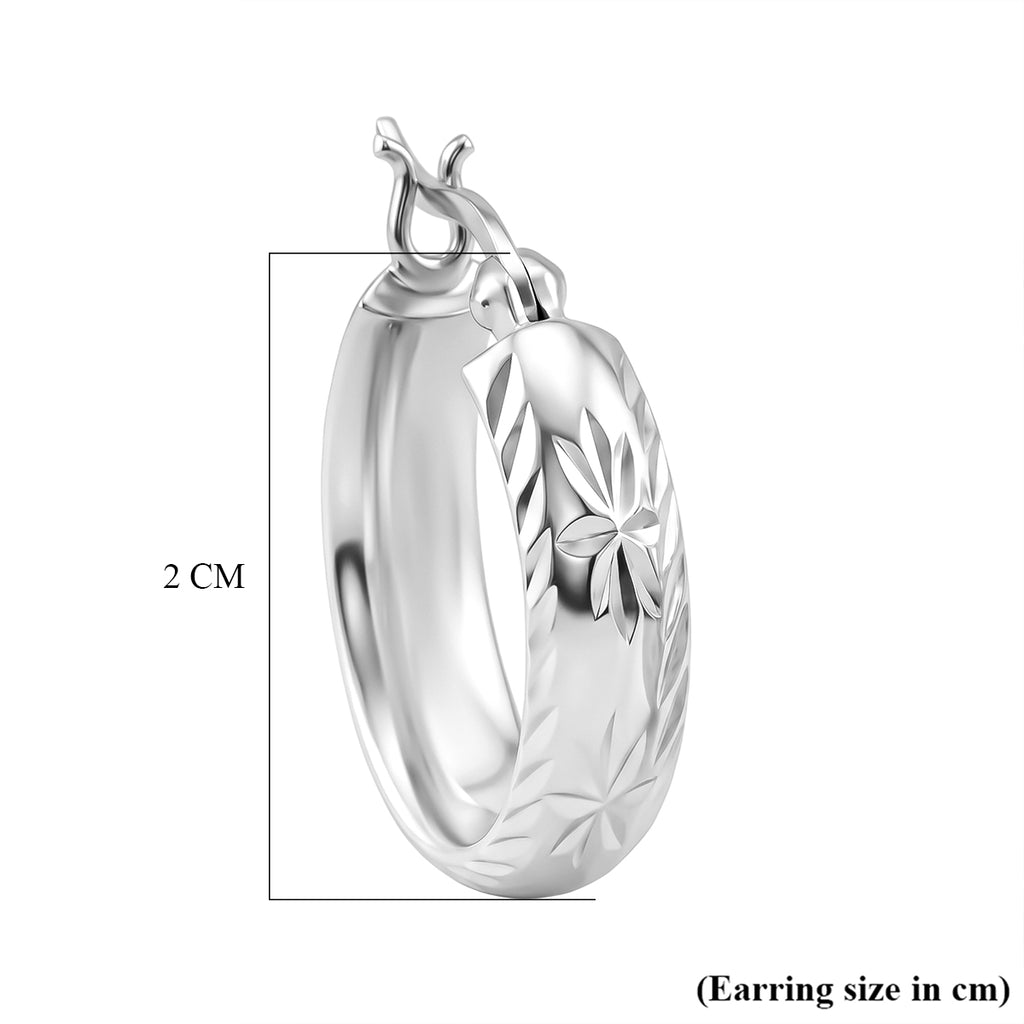 Sterling Silver Hoop Earring with Clasp_8620511_4