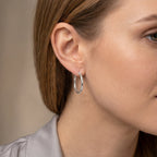 Sterling Silver Hoop Earring with Clasp
