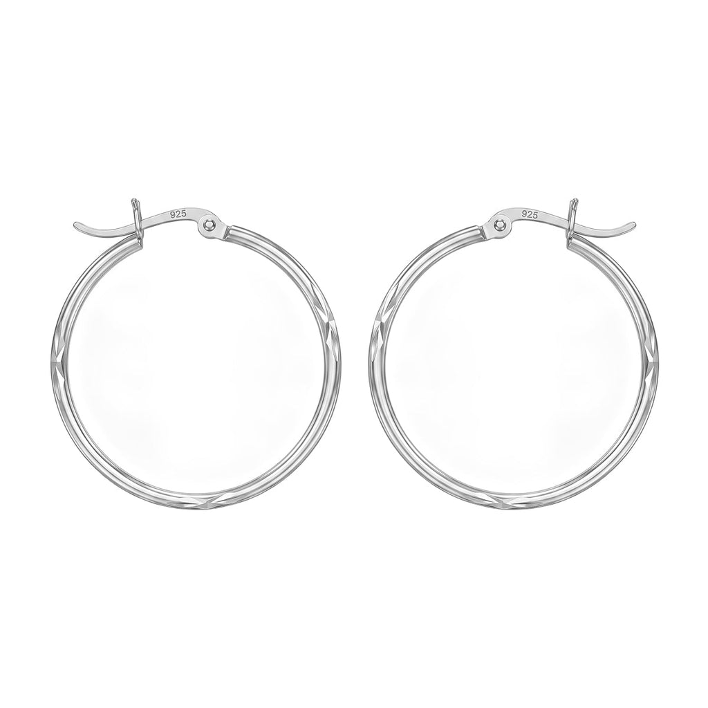 Sterling Silver Hoop Earring with Clasp