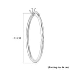 Sterling Silver Hoop Earring with Clasp_8620512_4