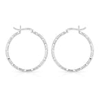 Sterling Silver Hoop Earring with Clasp_8620513_3