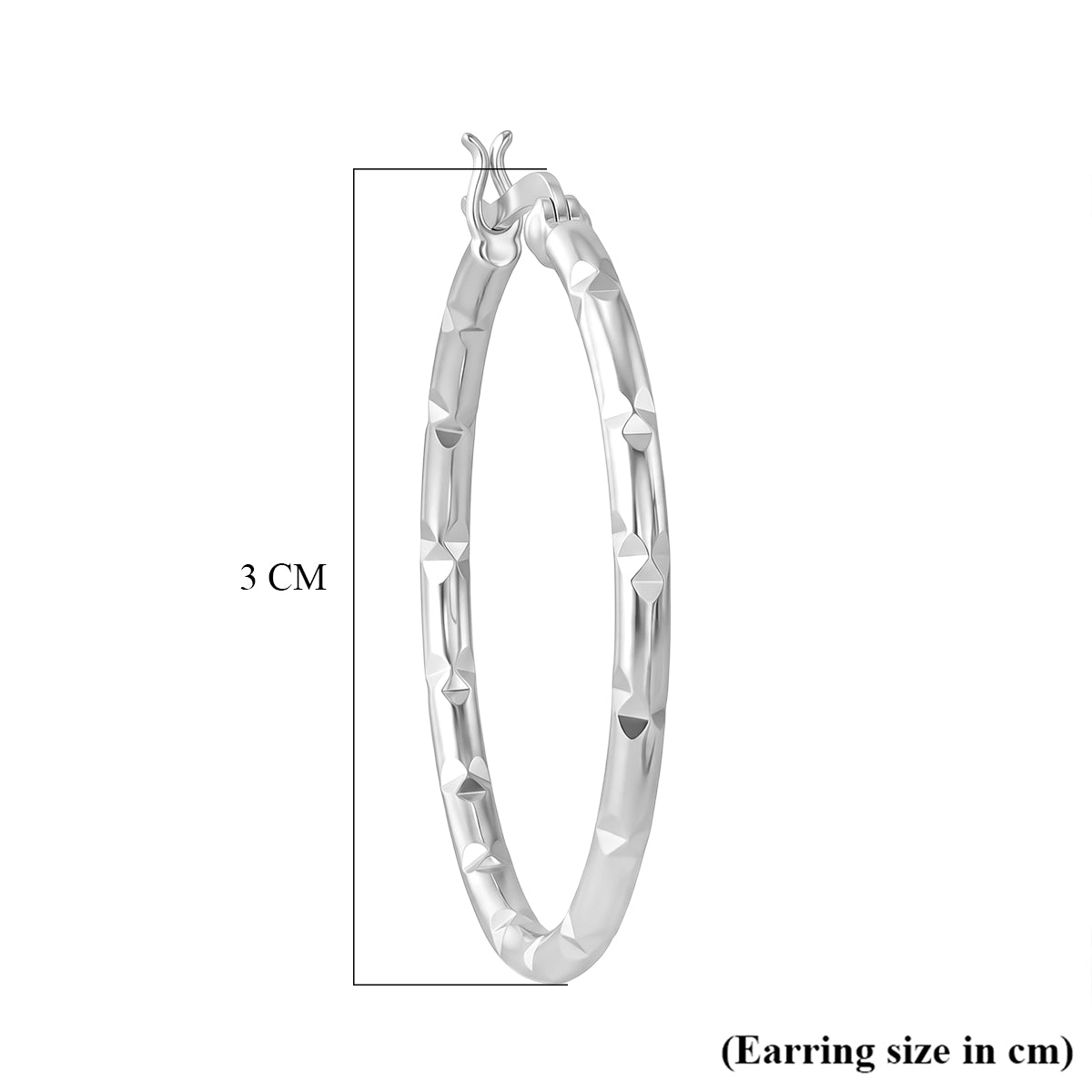 Bamboo Hoop Earrings in Sterling Silver 8620513 5