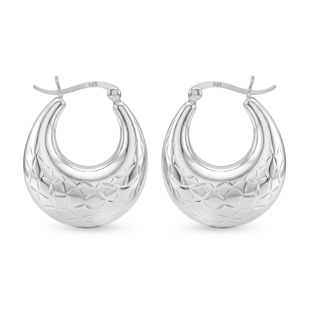 Sterling Silver Hoop Earring with Clasp_8620514_3
