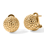 EverTrue Bronzella Collection - Button Earring with Omega Clip in Yellow Gold Tone_8620651