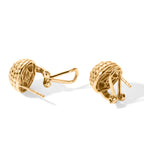 EverTrue Bronzella Collection - Button Earring with Omega Clip in Yellow Gold Tone_8620651_3